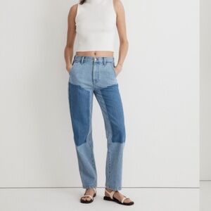 Madewell The '90s Straight Jean in Hazelfern Wash: Shadow-Panel Edition Size 26